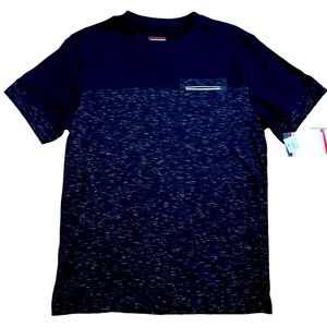 NWT Akademiks Black Color Block Casual Short Sleeve Tee Shirt Size L